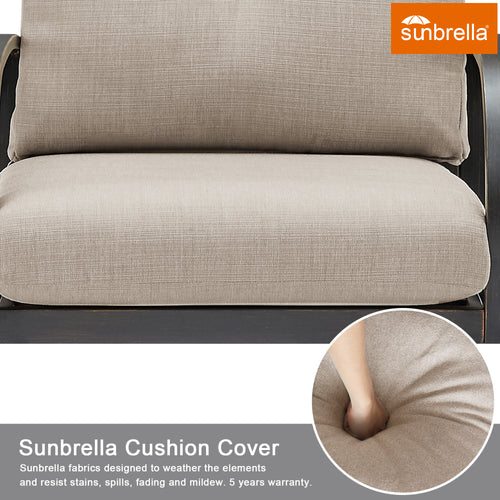 Chamber Patio All-Weather Aluminum Club Chair with Sunbrella Cushion Covers