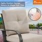 Patio Aluminum Swivel Club Chairs Indoor Outdoor Set of 2 Conversation Seating with Sunbrella Cushion Covers