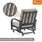 2 Pieces Outdoor/Indoor Aluminum Motion Rocking Chairs Patio Club Chairs with Sunbrella Cushions
