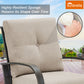 2 Pieces Outdoor/Indoor Aluminum Motion Rocking Chairs Patio Club Chairs with Sunbrella Cushions