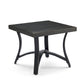 Outdoor/Indoor Patio Aluminum Square End Table with Half Arc Bottom