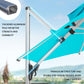 BELIZE 11ft Patio Octagonal Anodized Aluminium Cantilever Umbrella 360 Degree Rotation Offset Hanging Umbrella Outdoor Market Umbrella, 8 Ribs, Infinite Tilt, Blue