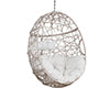 Peakhome Furnishings Outdoor/Indoor Wicker Hanging Basket Egg Chair with Cushion