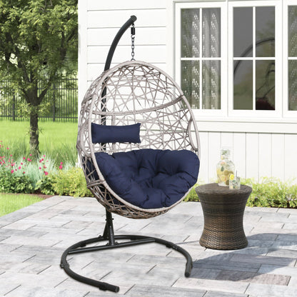 Peakhome Furnishings Wicker Hanging Basket Swing Chair