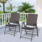 Rattan Folding Patio Dining Chairs with Armrest, Outdoor Foldable Wicker Chairs  (Set of 2)