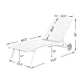 2 Pieces Patio Aluminum Chaise Lounger Outdoor Adjustable Lounge Chair with Wheels (Light Grey)