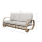 Patio Aluminum Loveseat Wicker 2 Person Bench Outdoor Sofa Chair with Olefin Cushions